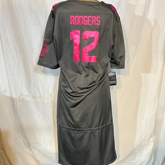 Nike NFL Players Ladies XXL Green Bay Packers Fan Dress Tunic Breast Cancer Pink - Picture 5 of 16